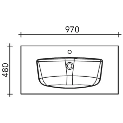 Pelipal Serie 6025 (Solitaire) Mineralmarmor-Waschtisch 97 Cm -Badmöbel Verkauf hersteller pelipal solitaire 6025 waschtische mineralmarmor 1408765