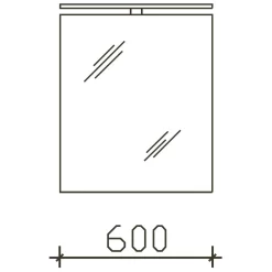 Pelipal S5 Spiegelschrank 60 X 16 X 70 Cm Mit LED Leuchtentyp I, Anschlag Links