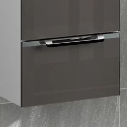 Pelipal Trentino Möbelkombination Mit Glaswaschtisch 107 Cm, SPS Mit LED Aufbauleuchte