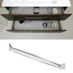 Pelipal Trentino Möbelkombination Mit Mineralmarmorwaschtisch 80 Cm, SPS LED Profil