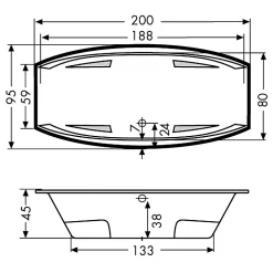 Polypex Lotus 2000 Oval-Badewanne -Badmöbel Verkauf hersteller polypex badewannen ovalbadewannen lotus 2000 1936807