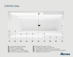 Polypex Cama 2000 Links Badewanne -Badmöbel Verkauf hersteller polypex badewannen rechteckbadewannen cama 2000 2582737