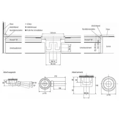 Poresta BF KMK Bodenebenes-Duschelement 5-Eck 90 X 90 Cm -Badmöbel Verkauf hersteller poresta systems bodenebene duschsysteme bf kmk 1220459