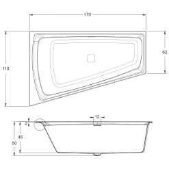 Riho Still Smart Raumspar-Badewanne 170 X 110 Cm, Mit Riho Fall, Fußende Rechts, LED-Beleuchtung, Kopfstütze -Badmöbel Verkauf hersteller riho badewannen raumsparbadewannen still smart 3447035