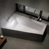 Riho Still Smart Raumspar-Badewanne 170 X 110 Cm, Mit Riho Fall, Fußende Rechts, LED-Beleuchtung, Kopfstütze