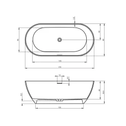 Riho Bilbao Freistehende Badewanne 170 X 80 Cm -Badmöbel Verkauf hersteller riho badewannen whirlpool freistehende bilbao 2955877