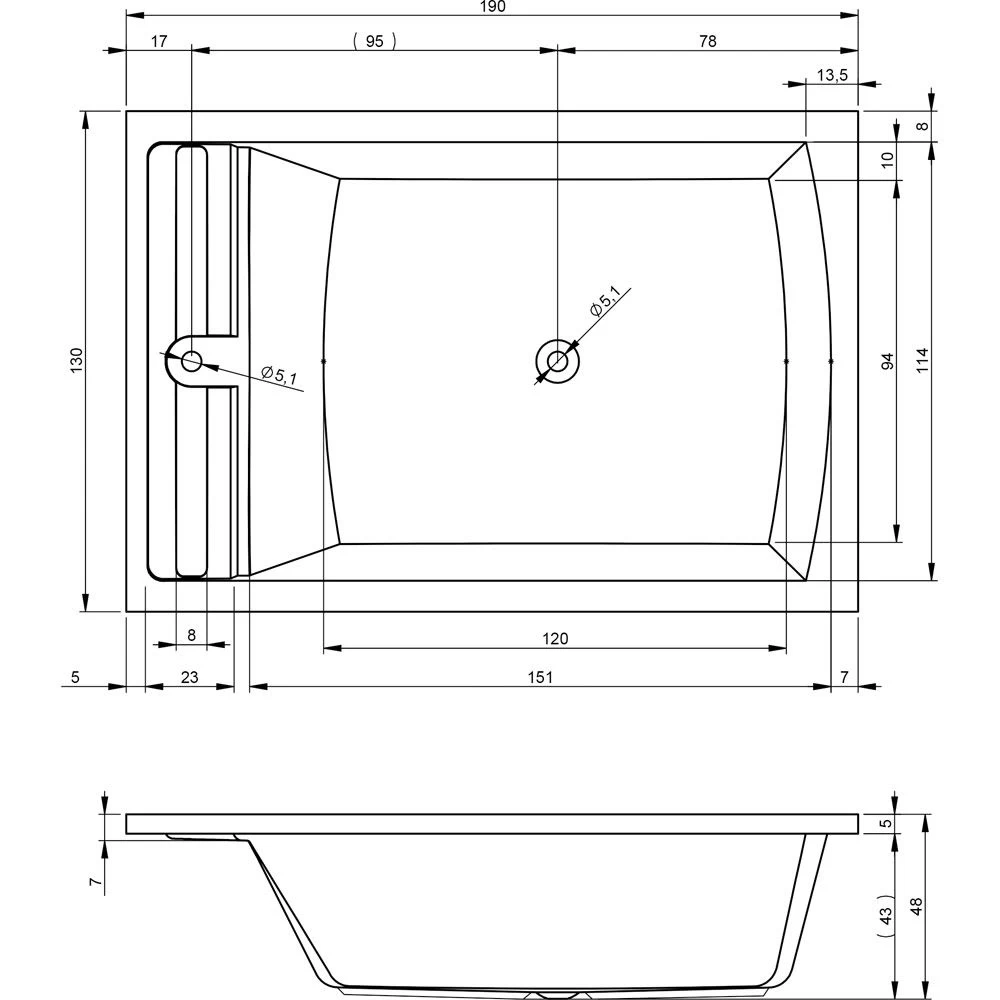 Riho Savona Rechteck-Badewanne 190 X 130 Cm 3 Riho Savona Rechteck-Badewanne 190 X 130 Cm – Bild 3