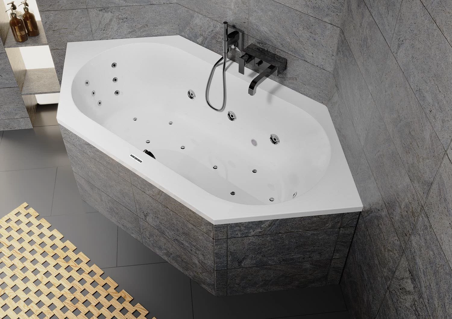 Riho Kansas Whirlpool 190 X 90 Cm Mit Joy Whirlpoolsystem 2 Riho Kansas Whirlpool 190 X 90 Cm Mit Joy Whirlpoolsystem – Bild 2