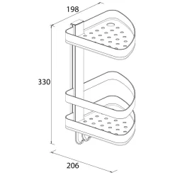 Bravat Eck-Duschkorb Mit 2 Etagen 19,8 Cm