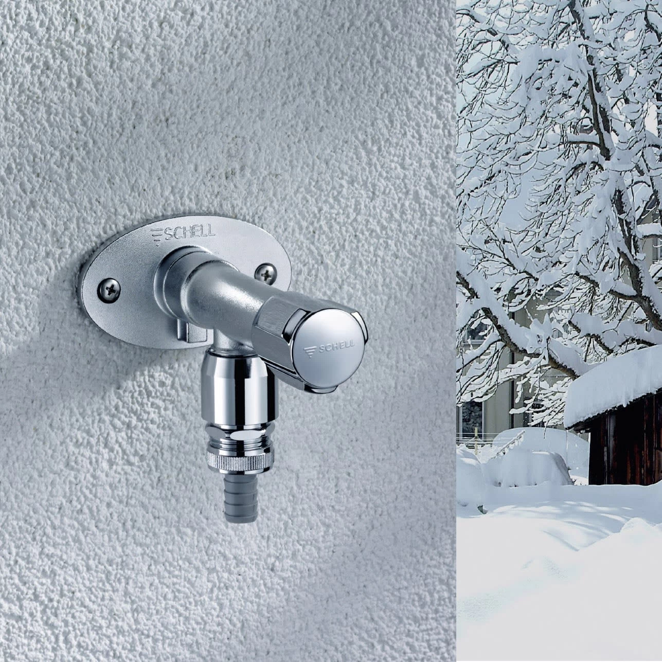 Schell Frostsichere Außenwandarmatur POLAR II Set Ohne Rohrbelüfter 1 Schell Frostsichere Außenwandarmatur POLAR II Set Ohne Rohrbelüfter