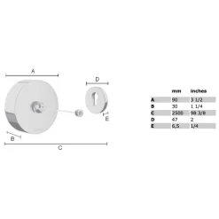 Smedbo Outline Wäscheleine, Aufrollbar