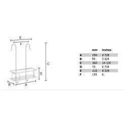Smedbo Sideline Duschkorb, Einfach