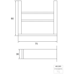 Steinberg Serie 460 Glashalter, Mit Glas Satiniert Weiß