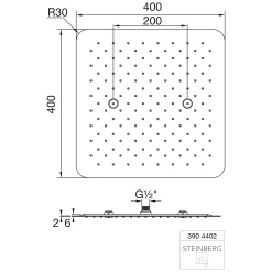 Steinberg Sensual Rain Regenpaneel 40 X 40 Cm -Badmöbel Verkauf hersteller steinberg sensual rain regenbrausen regenpaneel 2209015