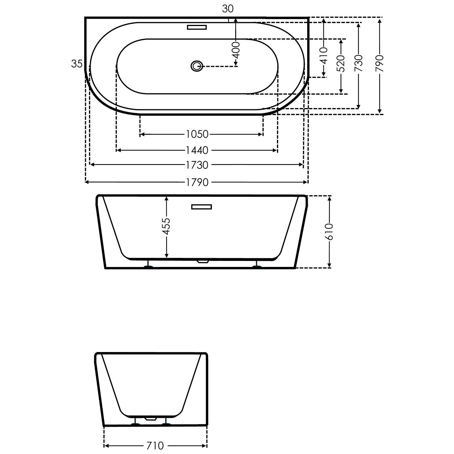 Steinkamp Loft Vorwand-Badewanne 180 X 80 Cm 3 Steinkamp Loft Vorwand-Badewanne 180 X 80 Cm – Bild 3