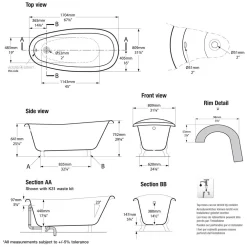 Victoria & Albert Roxburgh Freistehende Badewanne, Mit Löwenfüßen 5 Victoria & Albert Roxburgh Freistehende Badewanne, Mit Löwenfüßen -Badmöbel Verkauf hersteller victoria albert freistehende badewannen roxburgh 919936