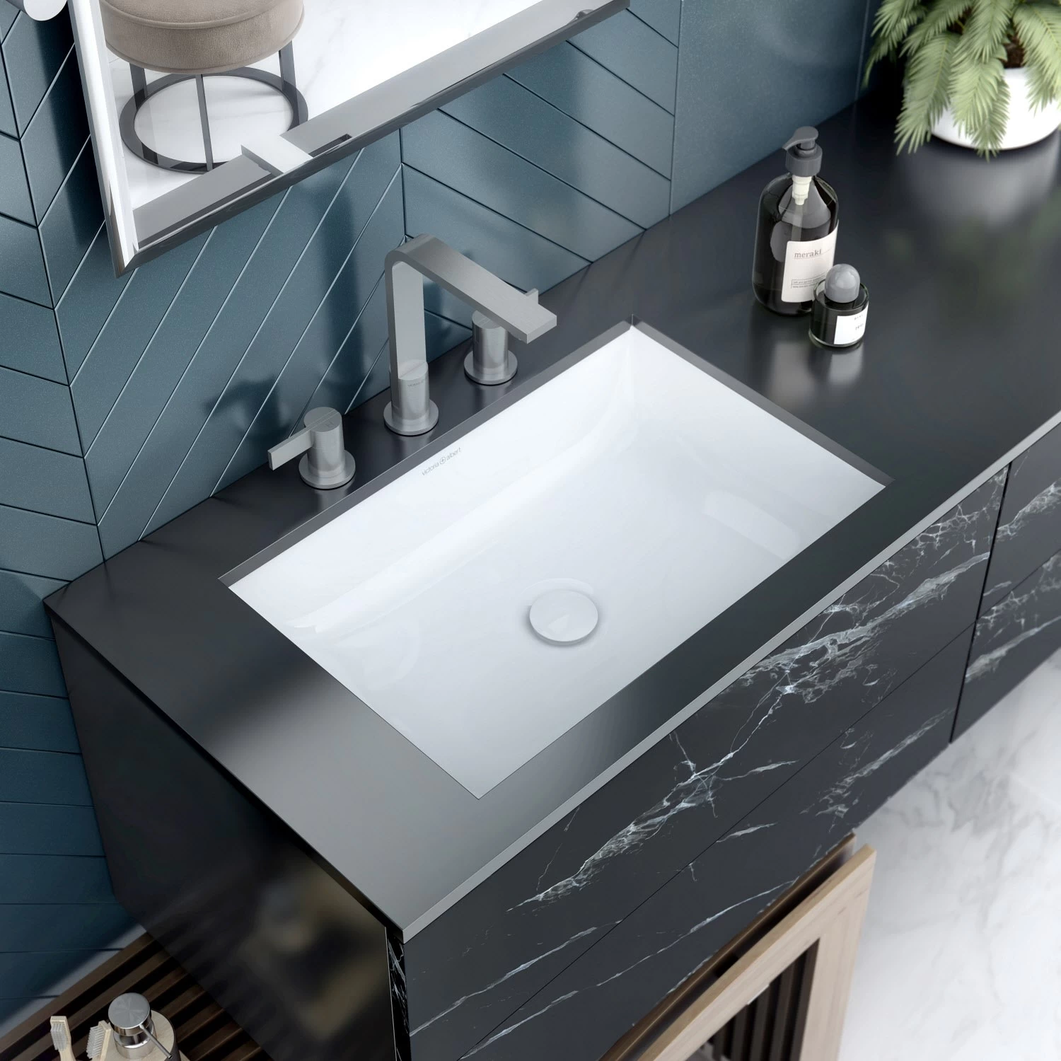 Victoria & Albert Kaldera Einbau-Waschbecken, 62 Cm 2 Victoria & Albert Kaldera Einbau-Waschbecken, 62 Cm – Bild 2