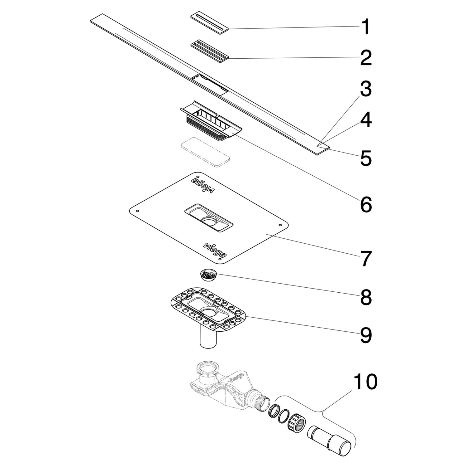 Viega Advantix Cleviva-Duschrinne Mit Advantix-Einleger Visign C1, Modell 4981.10, 100 Cm 2 Viega Advantix Cleviva-Duschrinne Mit Advantix-Einleger Visign C1, Modell 4981.10, 100 Cm – Bild 2