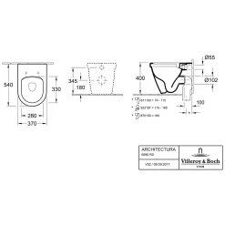 Villeroy & Boch Architectura Stand-Tiefspülklosett, Spülrandlos -Badmöbel Verkauf hersteller villeroy boch architectura wcs stand 4304530
