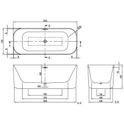 Villeroy & Boch Finion Freistehende Badewanne 170 X 70 Cm Mit Design-Ring -Badmöbel Verkauf hersteller villeroy boch finion badewanne freistehende 1989979