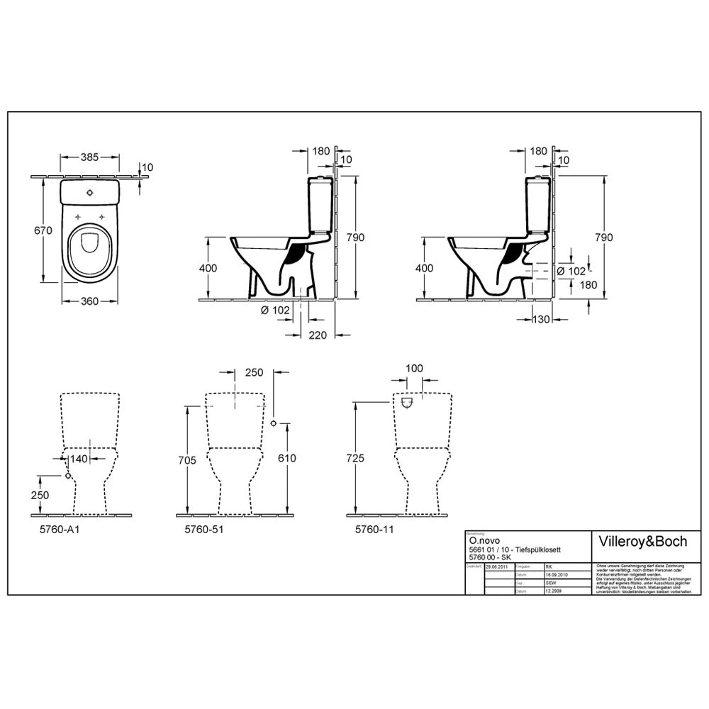 Villeroy & Boch O.novo Stand-Tiefspülklosett Für Kombination Abgang Waagerecht 4 Villeroy & Boch O.novo Stand-Tiefspülklosett Für Kombination Abgang Waagerecht – Bild 4