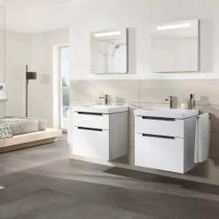 Villeroy & Boch Subway 2.0 Waschtisch-Kombination 60 Cm Mit 2 Auszügen, 1 Hahnloch Und 1 Überlauf -Badmöbel Verkauf hersteller villeroy boch subway 2 waschtischkombinationen 4174415