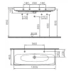 VitrA Metropole Doppelwaschtisch 120 X 46 Cm Ohne Überlauf