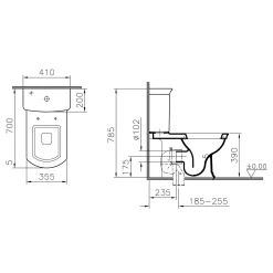 VitrA Valarte Stand-WC, Tiefspüler Ohne Spülrand