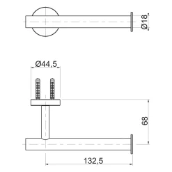 Herzbach DEEP BLACK Papierrollenhalter