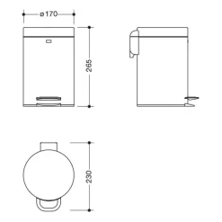 HEWI System 900 Abfallbehälter -Badmöbel Verkauf hewi system 900 accessoires abfallbehaelter 5721484
