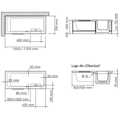 HSK Dusch-Badewanne Dobla 160 Cm Einstieg Rechts Mit Antislip -Badmöbel Verkauf hsk duschbadewanne dobla 160 cm einstieg 11801544
