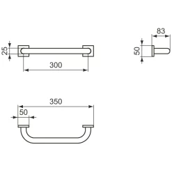 Ideal Standard IOM Square Wannengriff 35 Cm