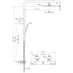 Ideal Standard CeraTherm T50 AP Duschsystem 5 Ideal Standard CeraTherm T50 AP Duschsystem -Badmöbel Verkauf ideal standard badarmaturen ceratherm dusche t50 8504072