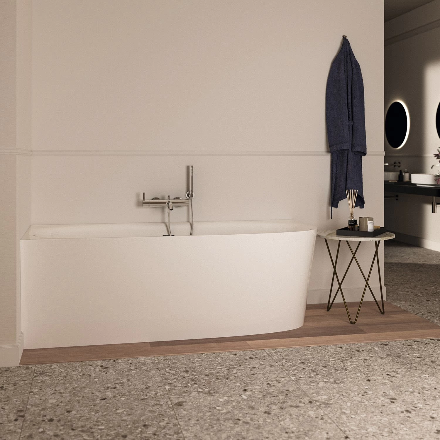 Ideal Standard Dea D-Form-Badewanne 180 X 75 Cm, Wandanbindung Links 5 Ideal Standard Dea D-Form-Badewanne 180 X 75 Cm, Wandanbindung Links – Bild 5