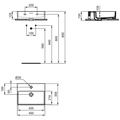 Ideal Standard Extra Handwaschbecken 45 Cm, 1 Hahnloch, Mit Überlauf, Geschliffen 10 Ideal Standard Extra Handwaschbecken 45 Cm, 1 Hahnloch, Mit Überlauf, Geschliffen -Badmöbel Verkauf ideal standard badkeramik extra handwaschbecken 45 6913593
