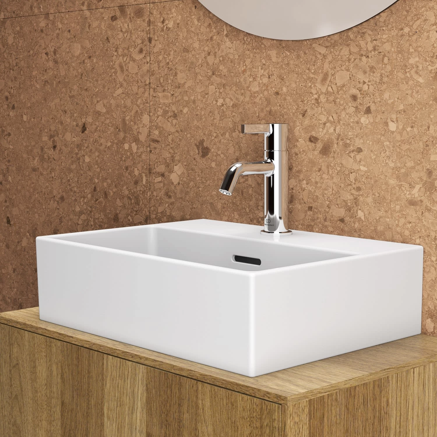 Ideal Standard Extra Handwaschbecken 45 Cm, 1 Hahnloch, Mit Überlauf, Geschliffen 6 Ideal Standard Extra Handwaschbecken 45 Cm, 1 Hahnloch, Mit Überlauf, Geschliffen – Bild 6