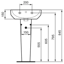 Ideal Standard I.life S Standsäule Für Waschtische -Badmöbel Verkauf ideal standard badkeramik life waschtische standsaeule 11044969