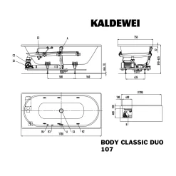 Kaldewei Classic Duo 107 Whirlpool Mit BODY Whirlsystem, Perl-Effekt