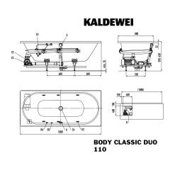 Kaldewei Classic Duo 110 Whirlpool Mit BODY Whirlsystem, Ab- Und Überlauf Mit Wassereinlauf