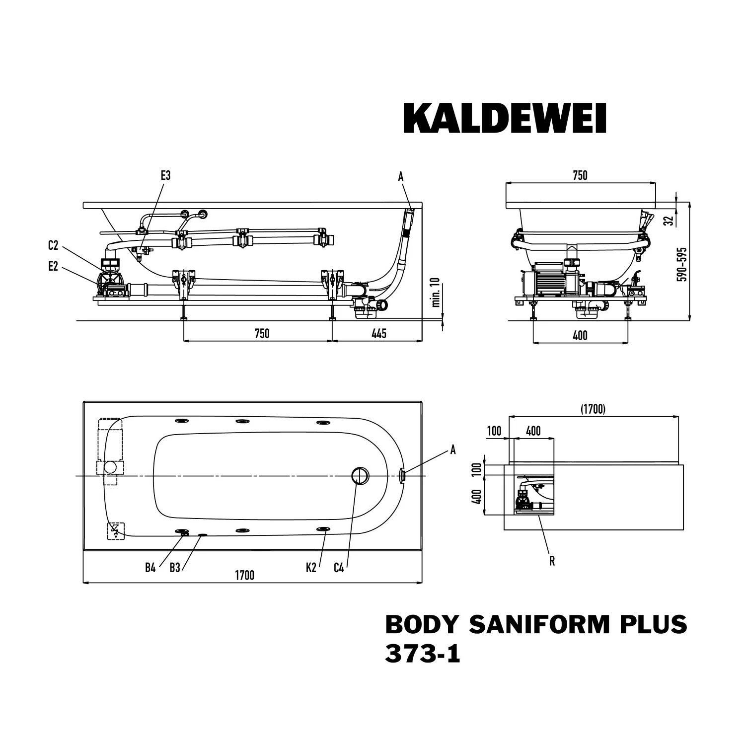 Kaldewei Saniform Plus 373 Whirlpool Mit BODY Whirlsystem, Perl-Effekt 1 Kaldewei Saniform Plus 373 Whirlpool Mit BODY Whirlsystem, Perl-Effekt