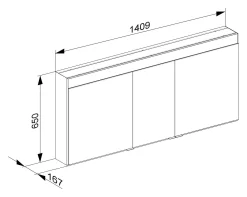 Keuco Edition 400 Spiegelschrank 141 X 65 Cm, Mit Einstellbarer Lichtfarbe, Aufputzmontage -Badmöbel Verkauf keuco alle editionen 400 spiegelschraenke spiegelschrank 5012102