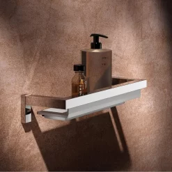 Keuco Edition 90 Square Duschablage Abnehmbar Und Inkl. Glasabzieher