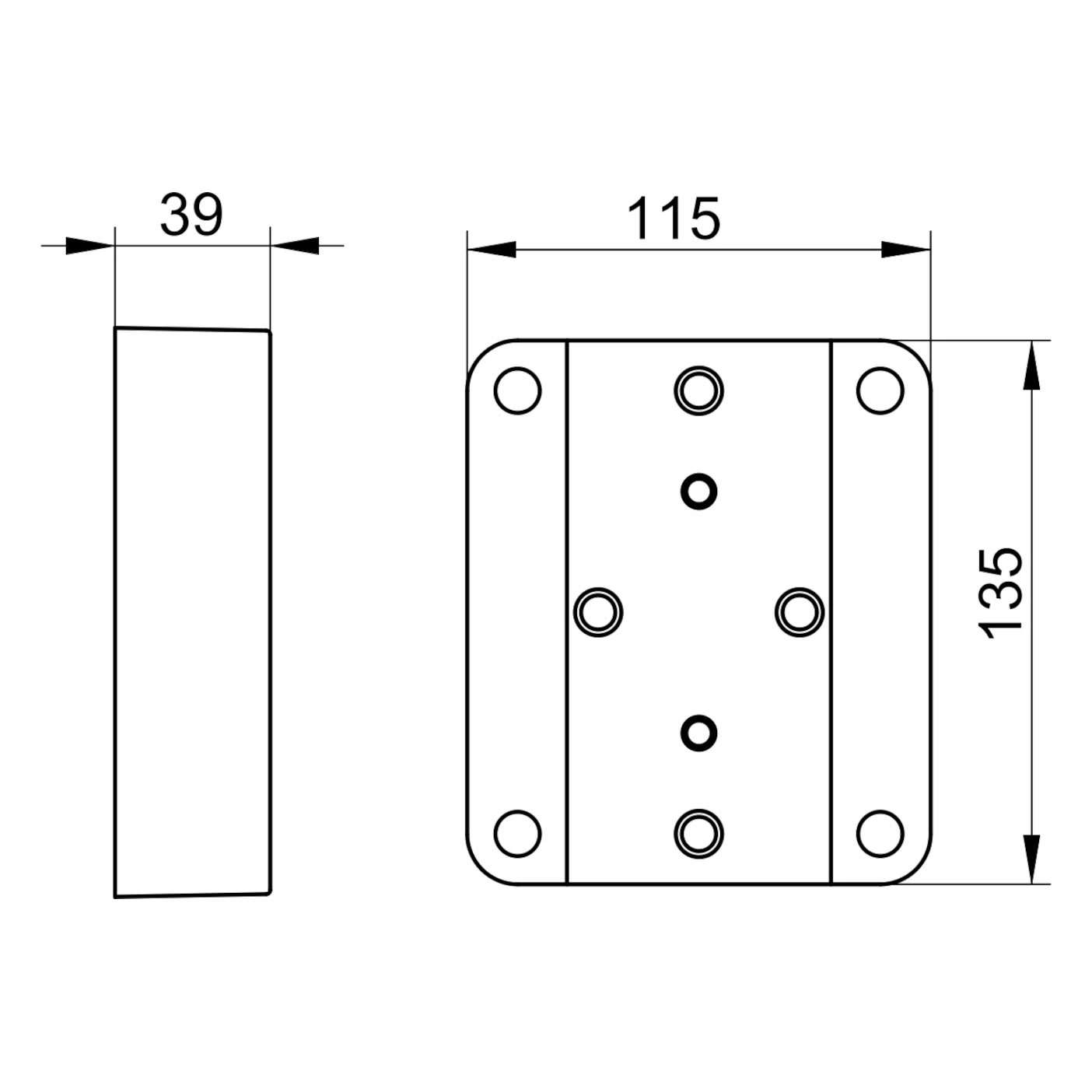 Keuco AXESS Adapterplatte Für Stützklappgriff 4 Keuco AXESS Adapterplatte Für Stützklappgriff – Bild 4