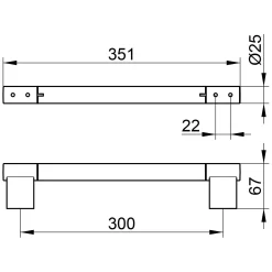 Keuco Plan Black Selection Haltegriff 30 Cm -Badmöbel Verkauf keuco alle serien plan black selection 4889693