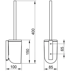 Keuco Elegance Neu Toilettenbürstengarnitur