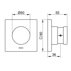 Keuco IXMO Black Selection Brausehalter, Eckig -Badmöbel Verkauf keuco ixmo brausenprogramm black selection set 6798606