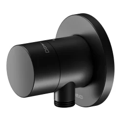 Keuco IXMO Black Selection Unterputz-Absperrventil Für 1 Verbraucher Mit Schlauchanschluss Und Brausehalter, Rund