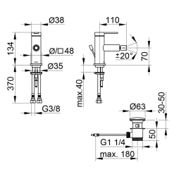 Keuco IXMO Flat Einhebel-Bidetmischer Mit Zugstangen-Ablaufgarnitur 9 Keuco IXMO Flat Einhebel-Bidetmischer Mit Zugstangen-Ablaufgarnitur -Badmöbel Verkauf keuco ixmo flat bidet einhebel bidetmischer 5455895