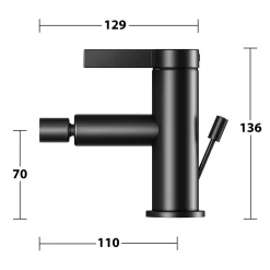 Keuco IXMO Pure Black Selection Einhebel-Bidetmischer Mit Zugstangen-Ablaufgarnitur -Badmöbel Verkauf keuco ixmo pure bidet black selection 6824357