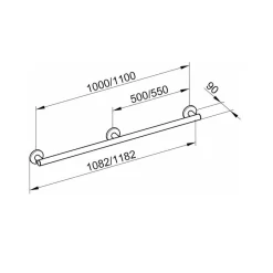 Keuco Plan Care Haltegriff 110 Cm